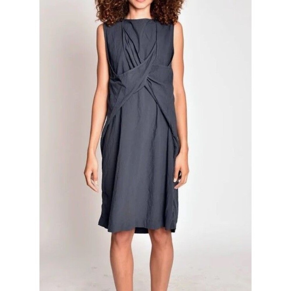 Uzi NYC Dress Versatile Tie Coarse Art To Wear Lagenlook Avant Garde Free Size